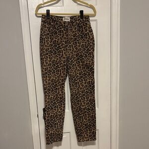 Boden Brown Leopard Print Straight Leg Jeans
